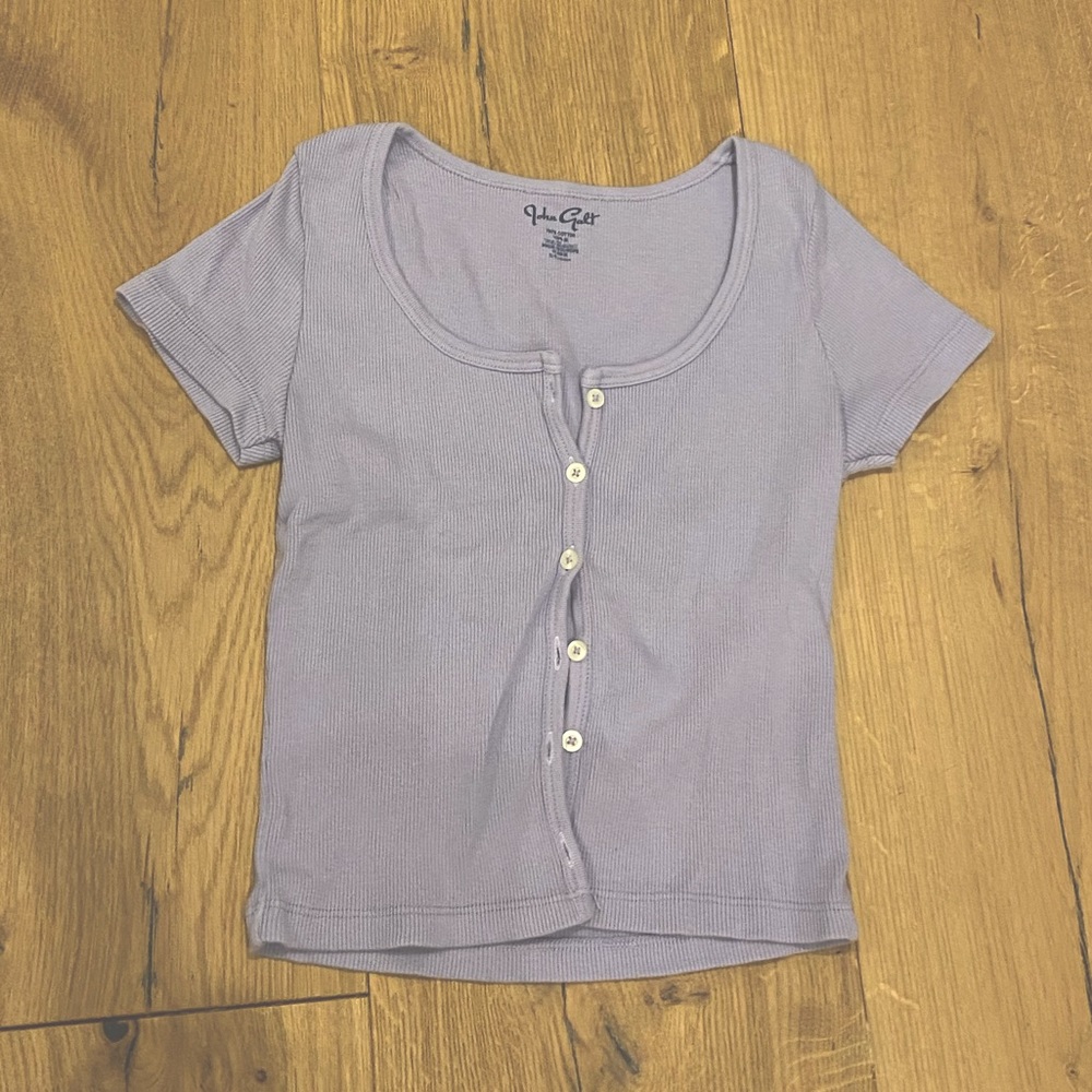 Purple button up top (brandy Melville)